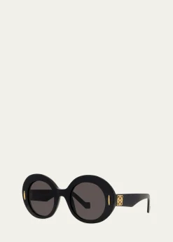 LoeweOval Acetate Sunglasses W/ Anagram