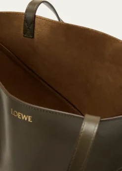 LoewePuzzle Fold Medium Tote Bag in Shiny Leather