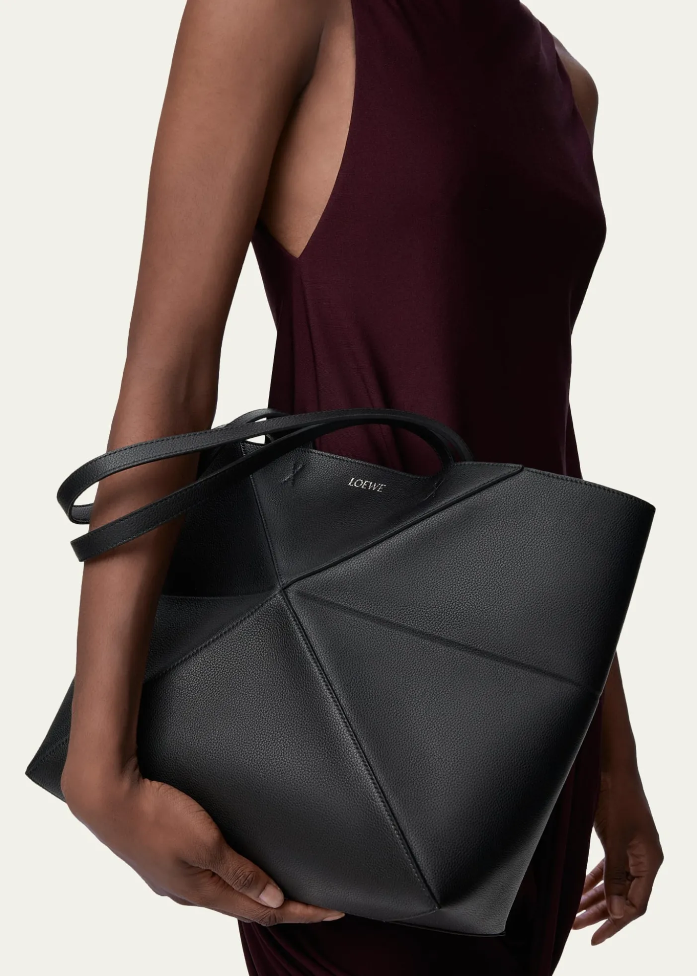 LoewePuzzle Fold Tote Bag in Leather