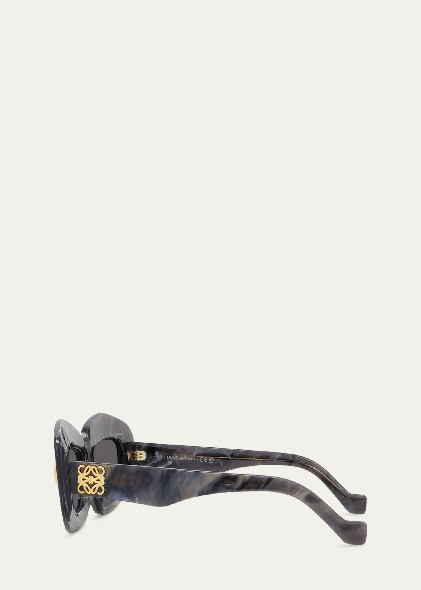 LoeweSilver Screen Chunky Acetate Rectangle Sunglasses
