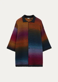 Loewex Paula's Ibiza Men's Multi-Stripe Knit Shirt