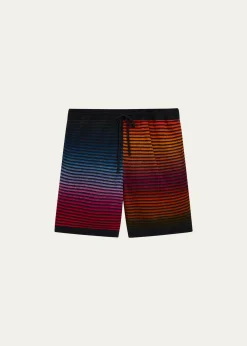 Loewex Paula's Ibiza Men's Multi-Stripe Knit Shorts
