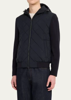 Loro PianaMen's Ampay Hooded Bomber Jacket