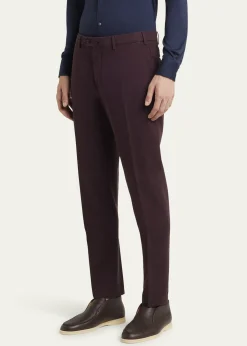 Loro PianaMen's Carlo Hyannis Straight Cotton Trousers