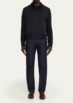 Loro PianaMen's Hopton Quilted Full-Zip Bomber Jacket