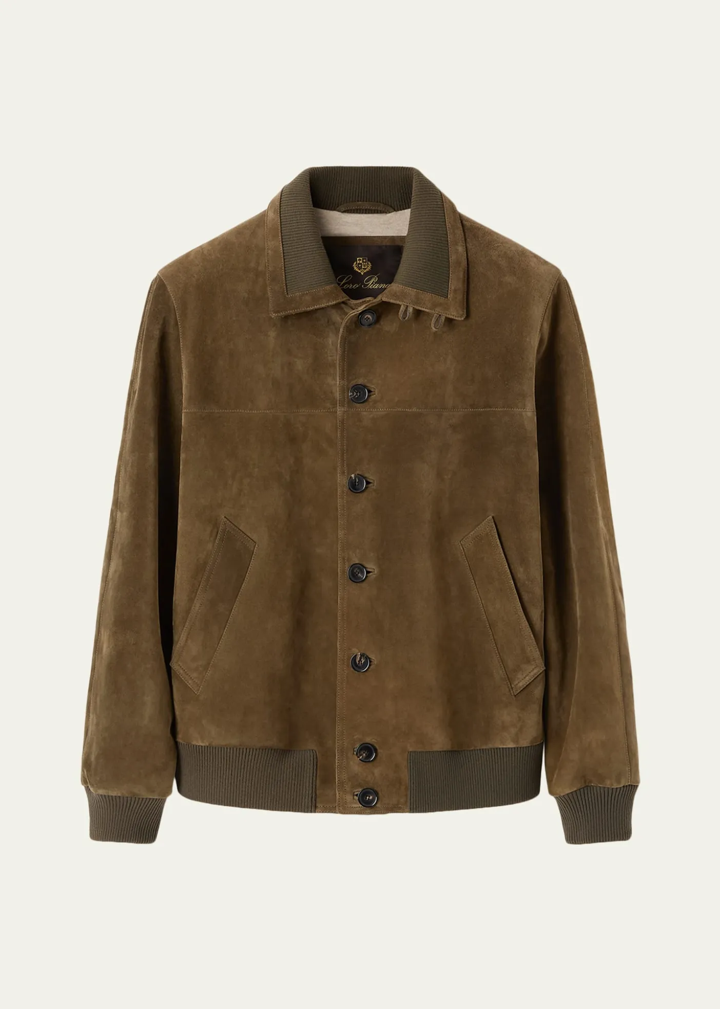 Loro PianaMen's Maremma Suede Bomber Jacket
