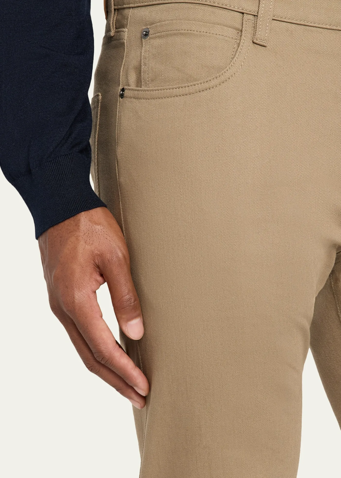 Loro PianaMen's Quarona Slim Five-Pocket Trousers