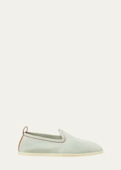 Loro PianaMen's Venice Walk Suede Loafers