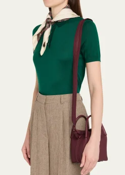 Loro PianaBale Micro Grain Leather Crossbody Bag
