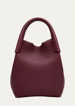 Loro PianaBale Micro Grain Leather Crossbody Bag
