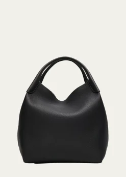 Loro PianaLarge Bale Fine-Grain Leather Bag