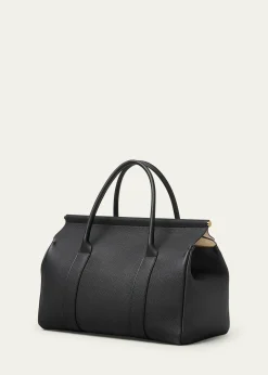 Loro PianaLoom 32 Grained Leather Top-Handle Bag
