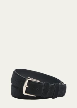 Loro PianaMen's Alsavel Suede Belt