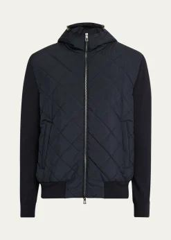 Loro PianaMen's Ampay Quilted Microfiber Bomber Jacket