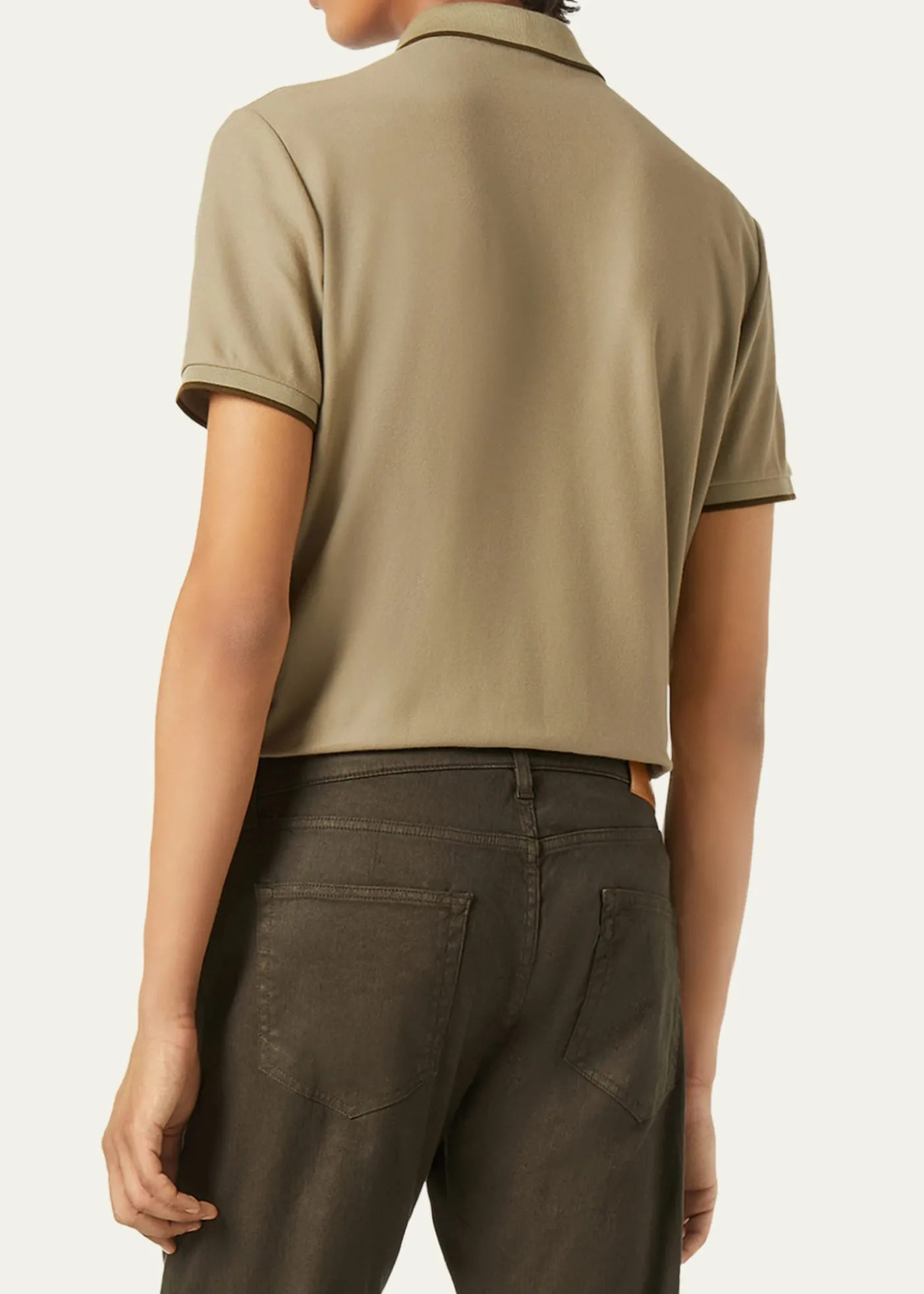 Loro PianaMen's Brentwood Tipped Jersey Pique Polo Shirt