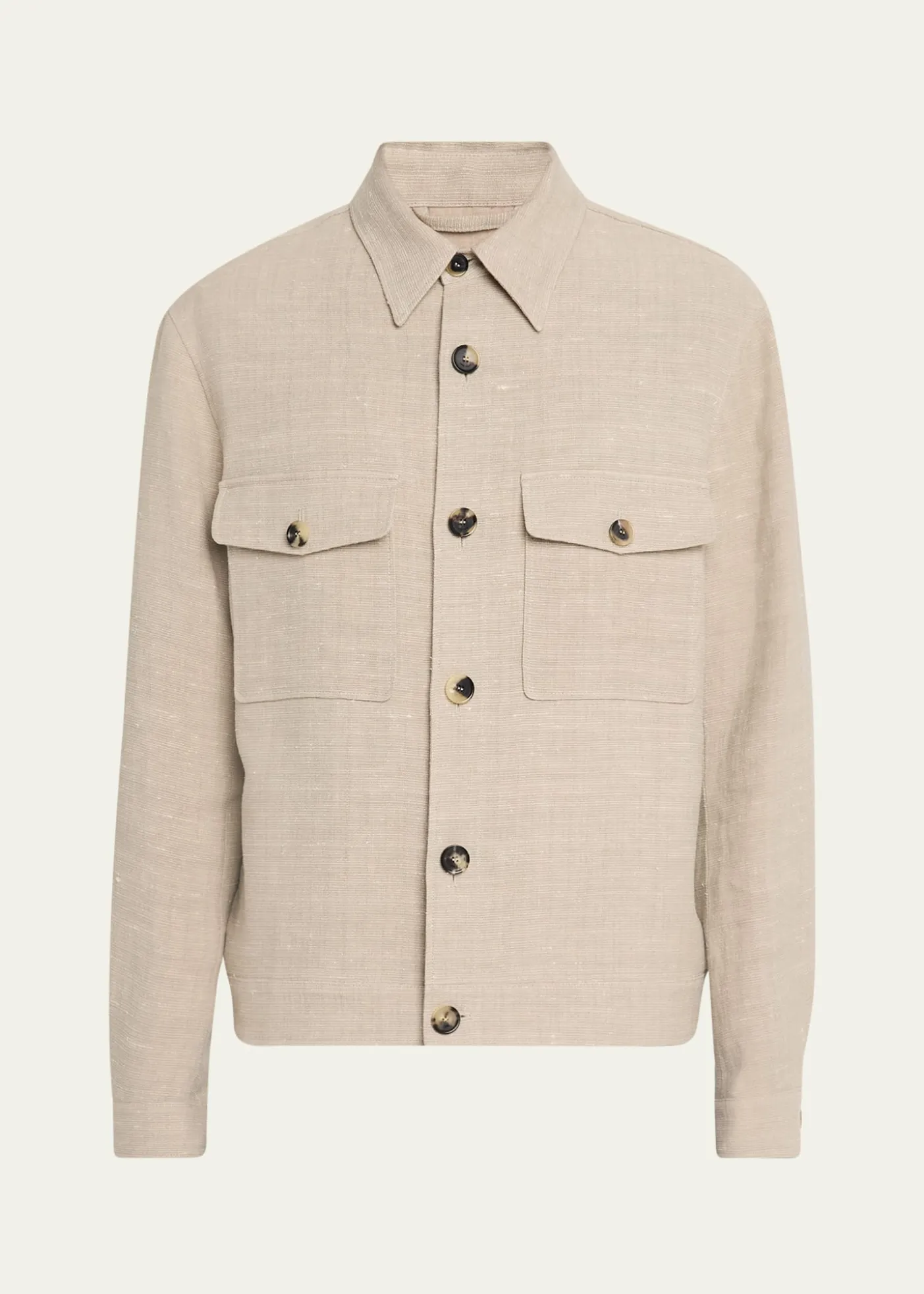 Loro PianaMen's Clem Summer Linen and Silk Blouson