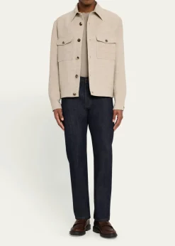 Loro PianaMen's Clem Summer Linen and Silk Blouson