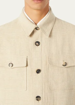 Loro PianaMen's Clem Summer Linen and Silk Shirt Jacket