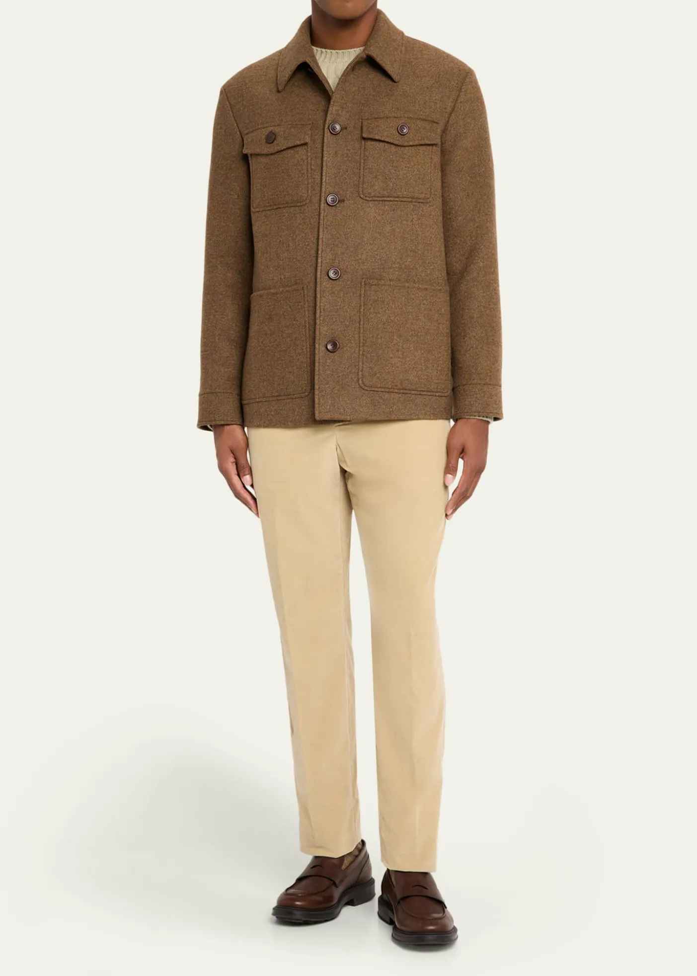 Loro PianaMen's Devis Caban Wish® Wool and Cashmere Jacket