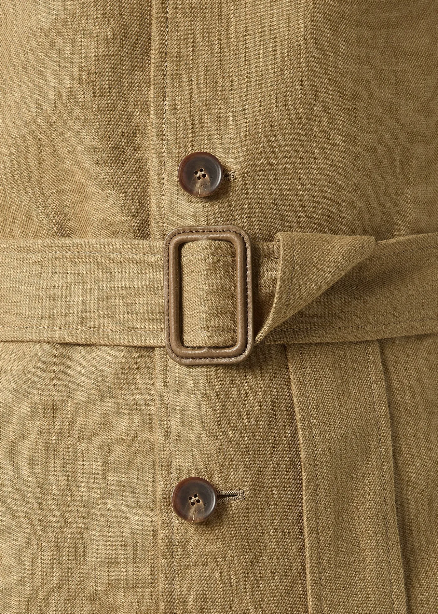 Loro PianaMen's Doran Linen Band-Collar Belted Trench Coat