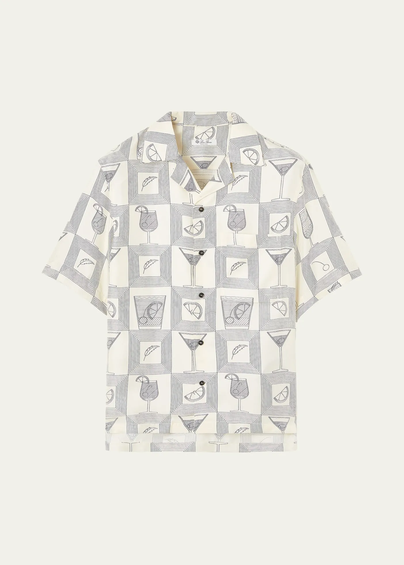 Loro PianaMen's Federico Twill Short-Sleeve Shirt
