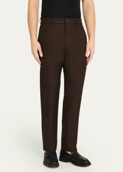 Loro PianaMen's Harper Flat-Front Trousers