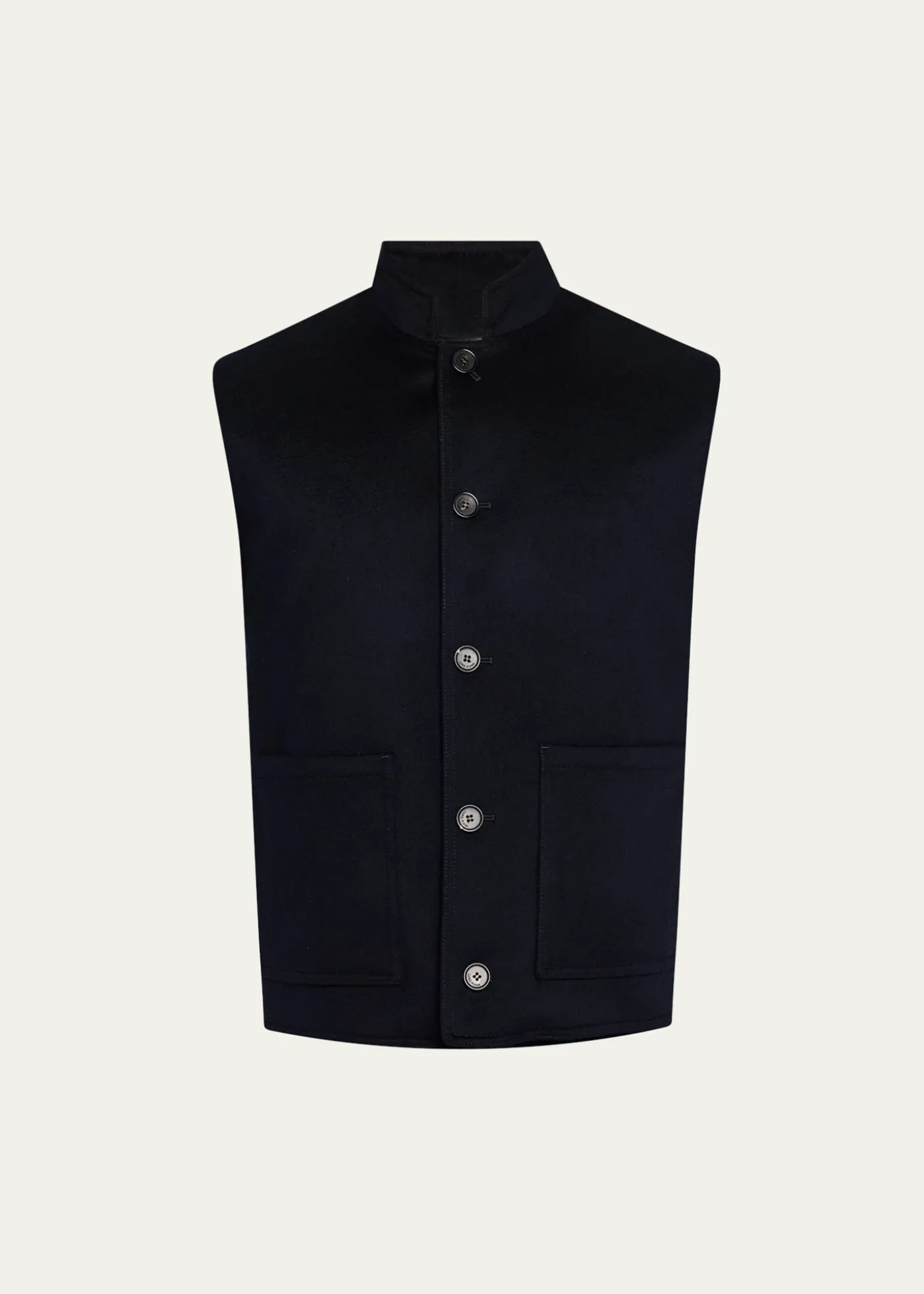 Loro PianaMen's Henley Cashmere Water-Repellent Vest