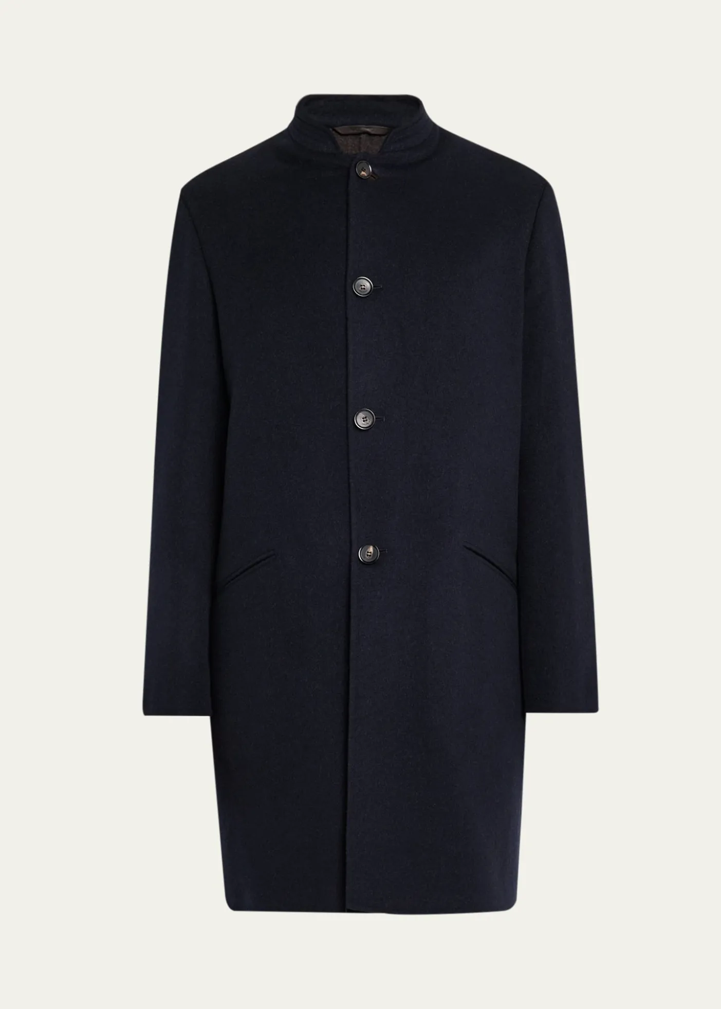 Loro PianaMen's Javier Double Knit Cashmere Rain Overcoat