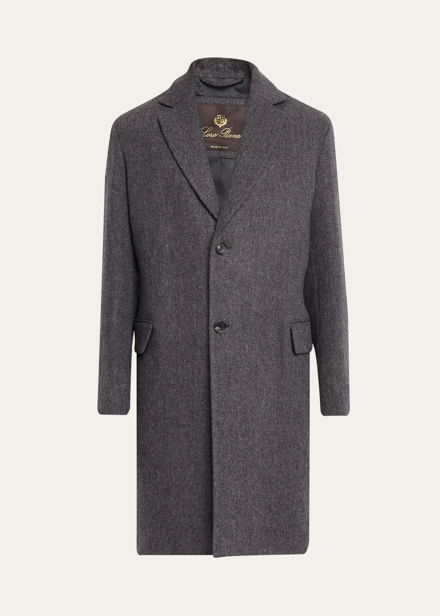 Loro PianaMen's John Cashmere and Linen Single-Breasted Overcoat