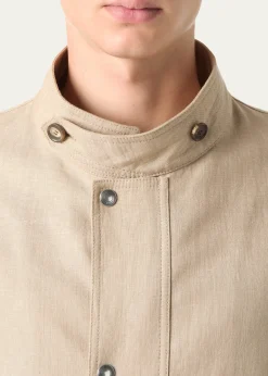Loro PianaMen's Kody Linen Flap-Pocket Blouson