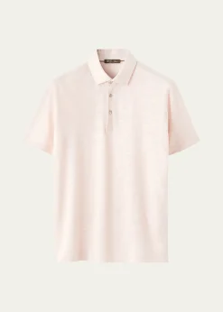Loro PianaMen's Linen Jersey Dublon Polo Shirt