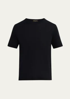 Loro PianaMen's Mazzorbo Silk and Cotton Crewneck T-Shirt