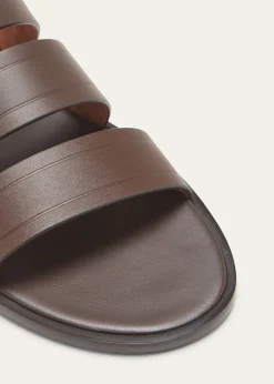 Loro PianaMen's Naha Seawalk Leather Slide Sandals