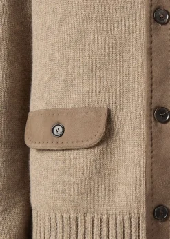 Loro PianaMen's Parksville Suede-Trim Baby Cashmere Bomber Jacket