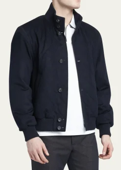 Loro PianaMen's Reversible Quilted Cashmere Bomber Jacket