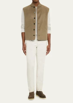 Loro PianaMen's Rik Double-Faced Cashmere Vest