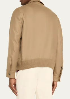 Loro PianaMen's Spagna Double-Face Wool Bomber Jacket