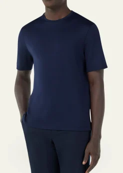 Loro PianaMen's Tremezzo Sea Island Cotton Crewneck T-Shirt