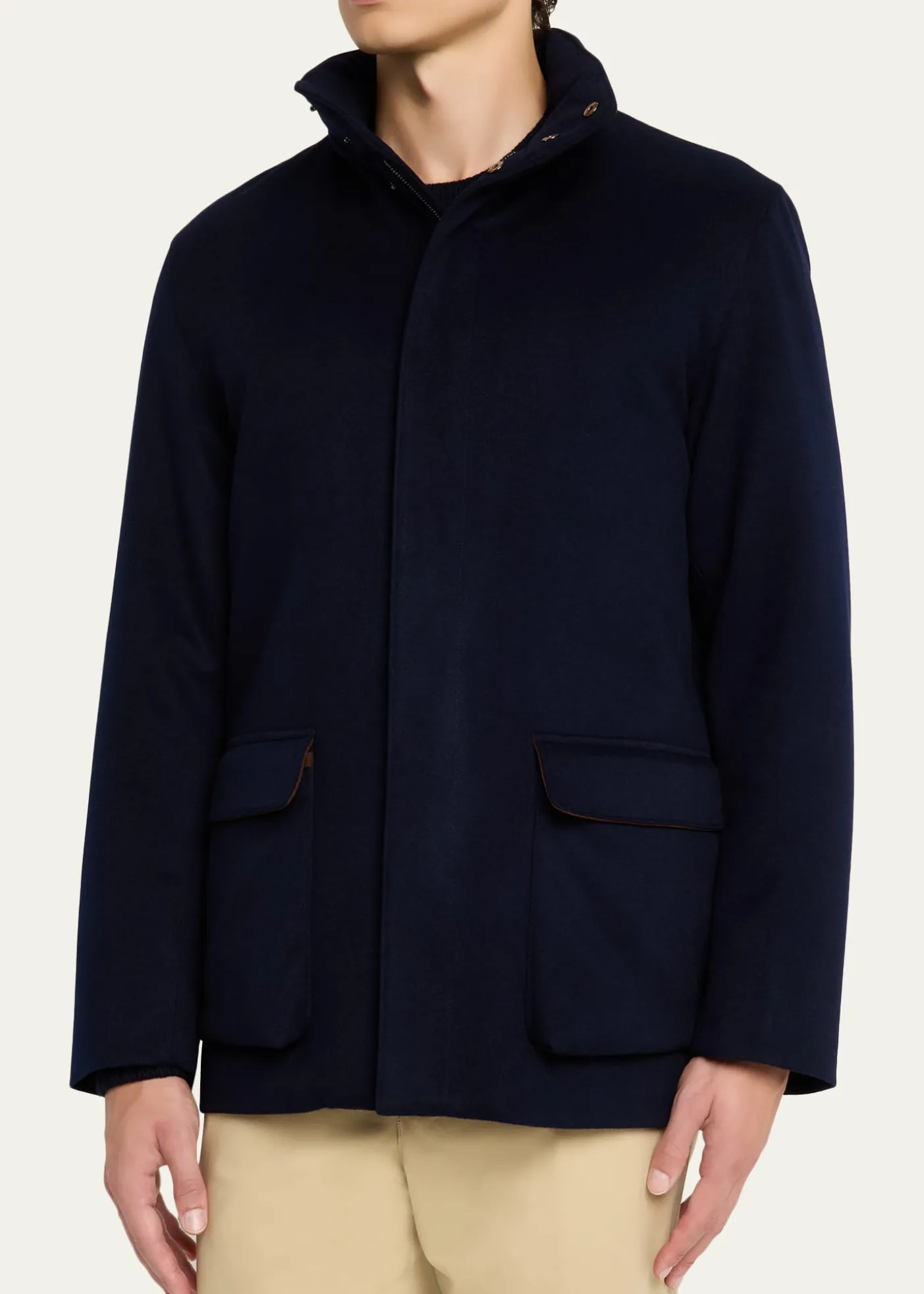 Loro PianaMen's Winter Voyager Baby Cashmere Caban Jacket