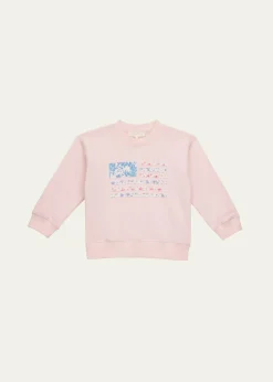LoveShackFancyGirl's Palo Americana Sweatshirt, Size 2-6