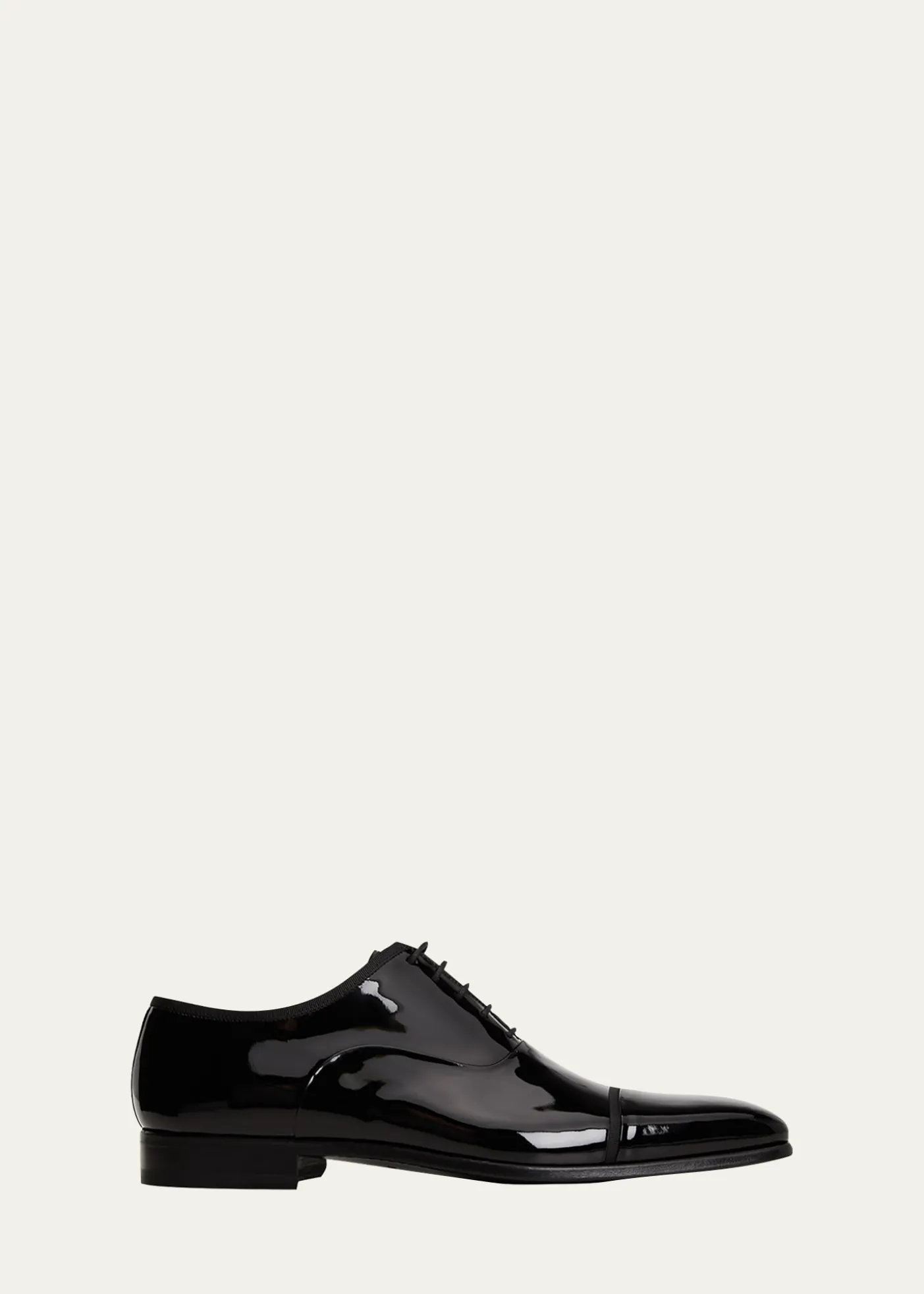 MagnanniMen's Jadiel Patent Cap-Toe Oxfords