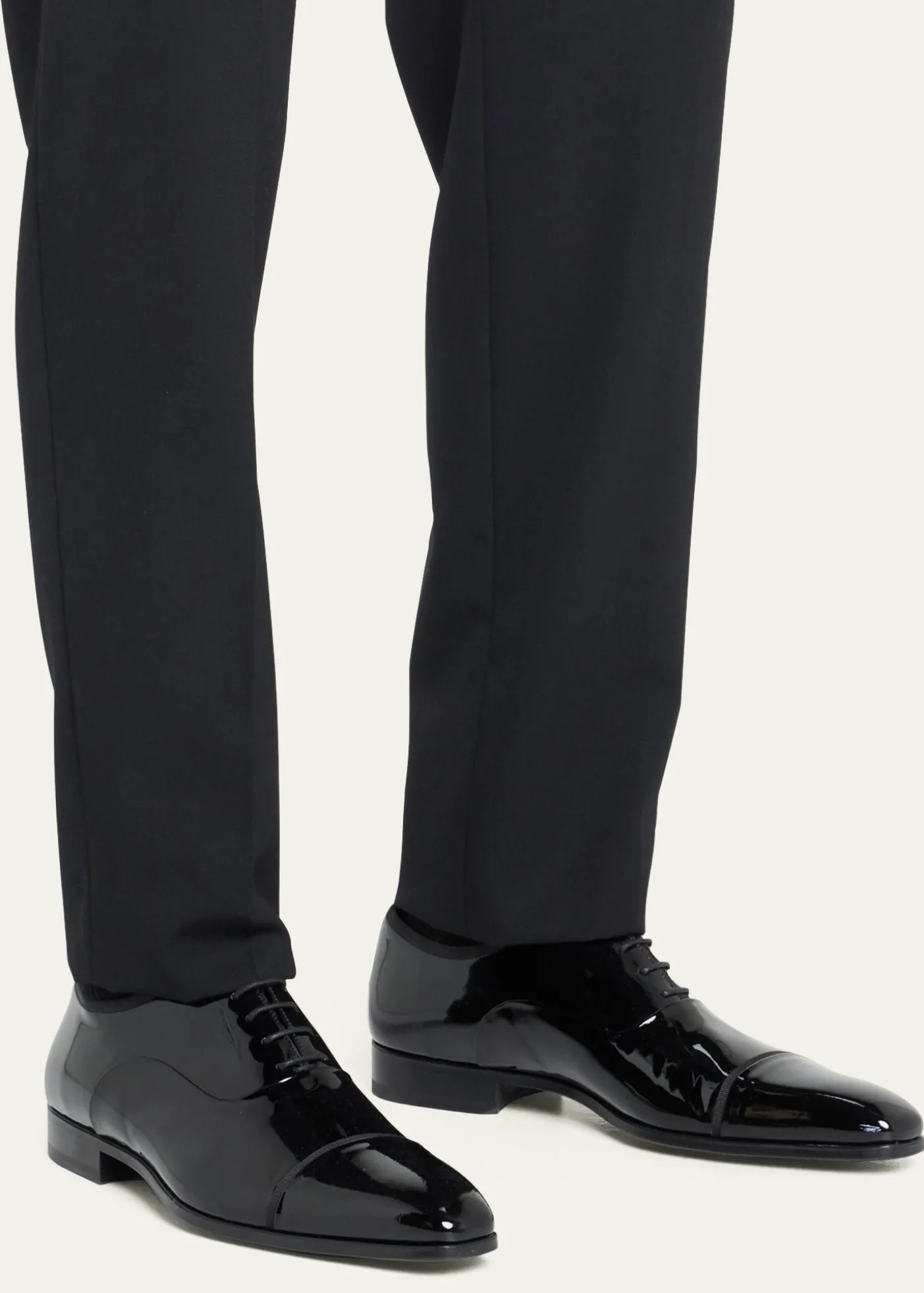 MagnanniMen's Jadiel Patent Cap-Toe Oxfords