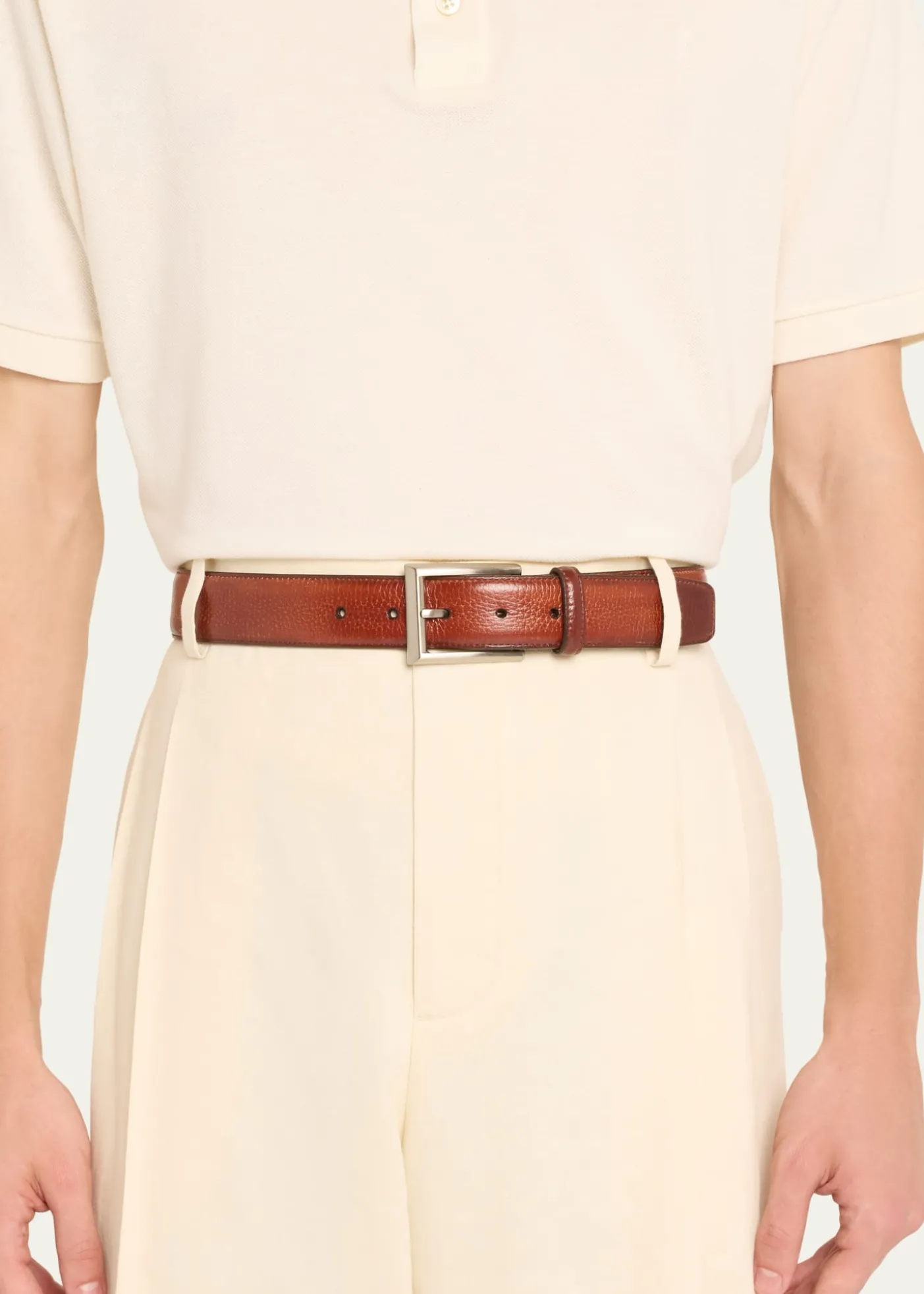 MagnanniMen's Rocas Pebbled Leather Belt
