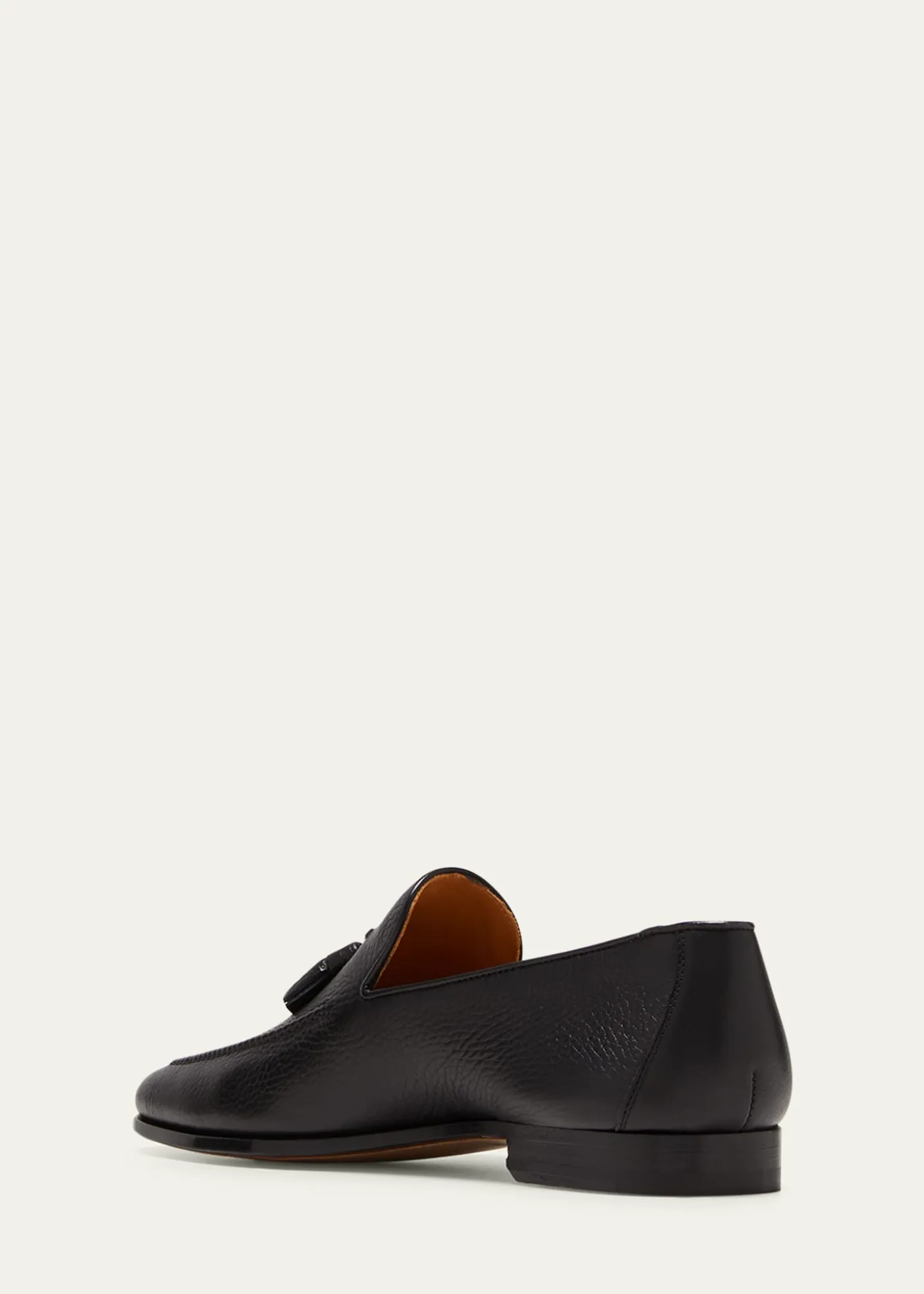 MagnanniMen's Seneca Grained Leather Tassel Loafers