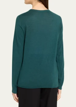 Majestic FilaturesMachine Washable Cashmere Scoop-Neck Pullover