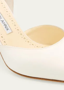 Manolo Blahnik90mm Taylerbinu Satin Pointed-Toe Pumps
