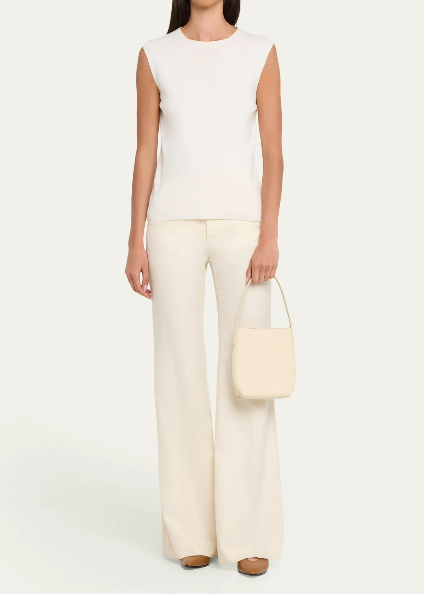 Mansur GavrielMini Everyday Cabas Leather Top-Handle Bag