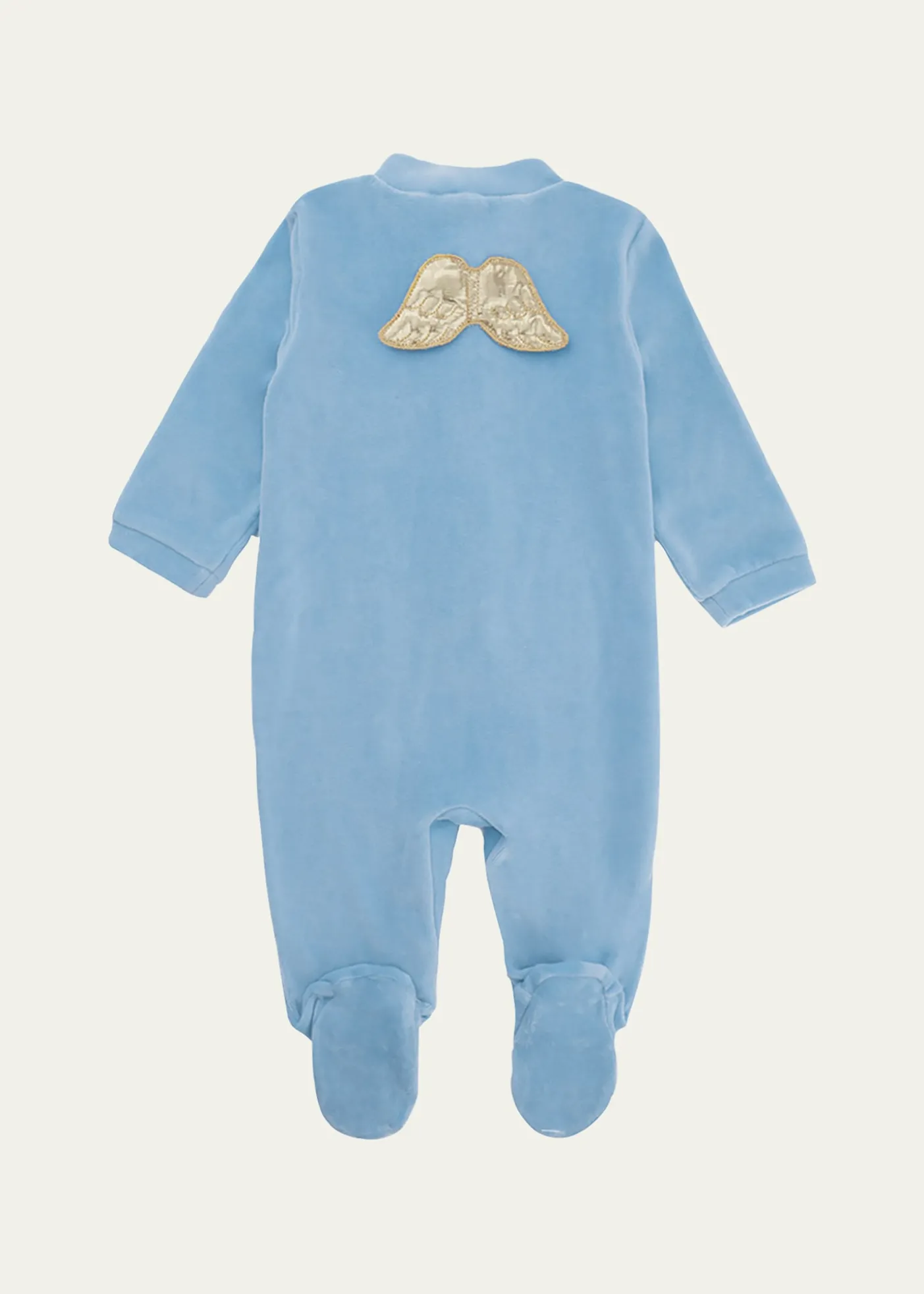 Marie ChantalGirl's Velour Golden Angel Wing Footie Pajamas, Size Newborn-18M