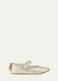 Marie ChantalGril's Olympia Angel Wing Metallic Leather Flats, Baby/Toddlers