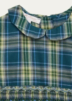 Mariella FerrariGirl's Smocked Cotton Plaid Dress, Size 3-12
